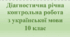 Річне діагностичне тестування. 10 клас.