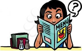 Reading Menu Clipart