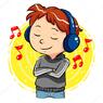 Mendengarkan musik Vektor Stok oleh ©mikailain 26769191