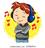 Escuchando música Un niño escuchando música: vector de stock (libre de regalías) 137565944 | Shutterstock