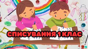 Картки для списування 1 клас. НУШ