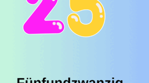 Німецька мова| Числа від 21 до 30 (формат-PNG)