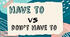 Prepare 6. Unit 19. Grammar. HAVE TO vs DON'T HAVE TO