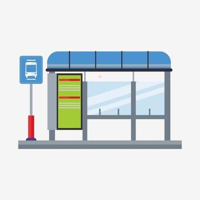 Bus Stop Sign Vector Art PNG, Bus Stop Passenger Rest Direction Sign Destination Sign, Hand Drawn Traffic Illustration, Cartoon Illustration, Bus Stop PNG Image… | Bus stop design, Bus stop, Bus stop