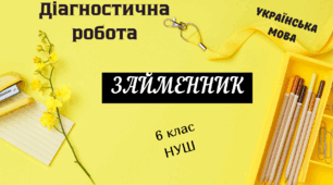 ДІАГНОСТИЧНА РОБОТА з української мови для учнів 6 класу (НУШ) за розділом "ЗАЙМЕННИК"