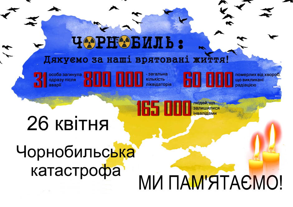 26 квітня - День пам'яті Чорнобильської трагедії