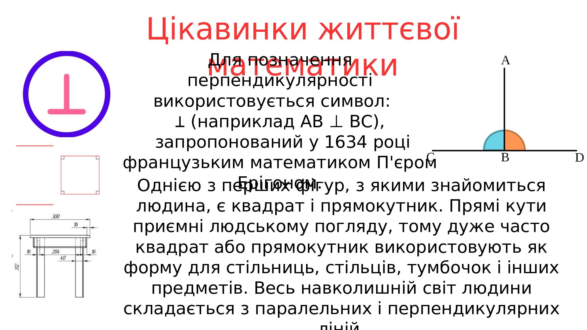 "Перпендикулярні прямі" (6 клас НУШ) | Презентація. Математика
