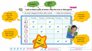 Quick mInds 3 unit 9 lesson 4 Our daily tasks