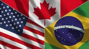 США. Канада. Бразилія
