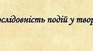 Тренажер. Розмістіть епізоди  твору  в порядку їх змалювання ( підготовка до ЗНО)
