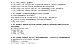 Підсумковий тест  до вибіркового модуля «Графічний дизайн»