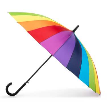 Auto Open Rainbow Stick Umbrella - Totes 46-inch Rainbow Umbrella – Totes.com USA