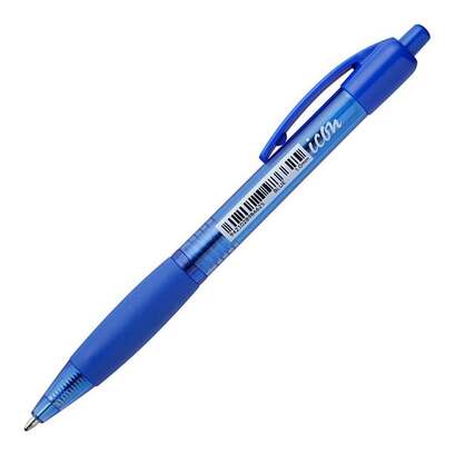 Icon Ballpoint Retractable Pen with Grip Medium Blue | Paper Plus