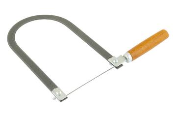 Купить Лобзик ручной с деревянной рукояткой MASTERTOOL рамка плоского сечения 14-2200, цена 59 грн | MasterTool