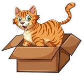 A cat in the box | Clip art, Vector art, Cats