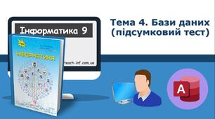 Тема 4. Бази даних (підсумковий тест)
