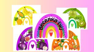 Дидактична гра на липучках "Веселка їжі"