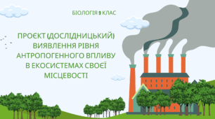 Робочий аркуш "Проєкт (дослідницький): Виявлення рівня антропогенного впливу в екосистемах своєї місцевості"