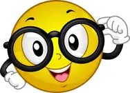 Nerdy смайлик — стокове фото