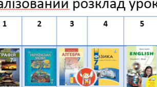Візуалізований розклад уроків для учнів з ООП
