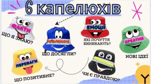 Матеріал для проведення рефлексії "6 капелюхів"