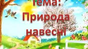 Діагностувальна робота з теми " Природа навесні"