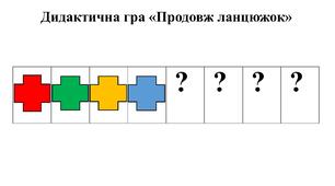 Дидактична гра «Продовж ланцюжок»
