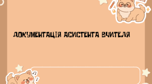 Документація асистента вчителя( весь необхідний перелік документів)