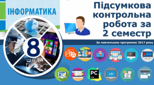 8-клас(1,5 год тиждень) інформатика Підсумкова контрольна робота за 2 семестр