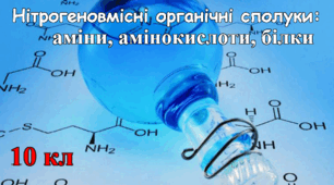 НІТРОГЕНОВМІСНІ ОРГАНІЧНІ СПОЛУКИ: аміни, амінокислоти, білки