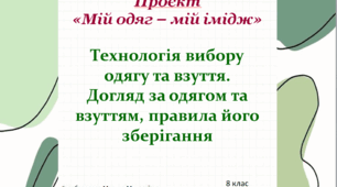Презентація до уроку трудового навчання у 8 класі "Технологія вибору  одягу та взуття.  Догляд за одягом та взуттям, правила його зберігання"