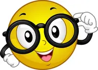 Nerdy смайлик — стокове фото