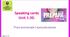 Speaking cards для 6 класу за підручником Prepare.
