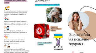 Буклет "Вплив війни на психічне здоров'я"