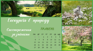 Екскурсія в природу. ТРАВЕНЬ. Спостереження за змінами в довкіллі