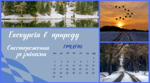 Екскурсія в природу. ГРУДЕНЬ. Спостереження за змінами в довкіллі