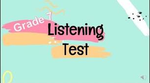 Form 7. Listening Comprehension (the second term)