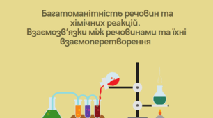 Тестування «Багатоманітність речовин та хімічних реакцій. Взаємозв’язки між речовинами та їхні взаємоперетворення»
