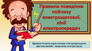 Презентація "Правила поведінки поблизу електрощитової, лінії електропередач"