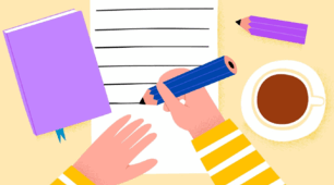 Writing a letter to a penfriend, telling about yourself and your family