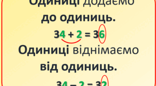  Додавання та віднімання виду 34+2, 34-2