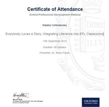  Everybody Loves a Story: Integrating Literature into EFL Classrooms 2019