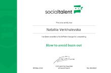  Social Talent - How to avoid burn out 2022