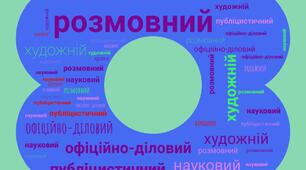 Хмара слів "Стилі мовлення"