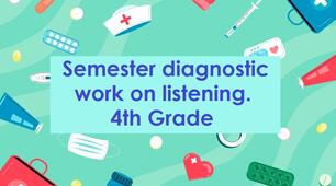 2nd Semester diagnostic work on listening. 4th Grade (за підручником Карпюк О. Д.)