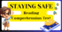 Staying Safe. Reading Comprehension Test