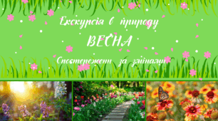 Екскурсія в природу порами року. ВЕСНА. Спостереження за змінами в довкіллі