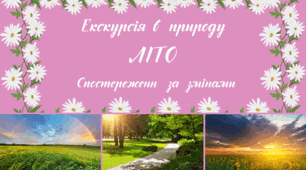 Екскурсія в природу порами року. ЛІТО. Спостереження за змінами в довкіллі