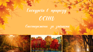Екскурсія в природу порами року. ОСІНЬ. Спостереження за змінами в довкіллі