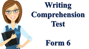 Writing comprehension Test Prepare 6. Term II (copy)
